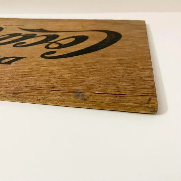 Coca Cola Plywood Advertisement Wooden Ad Drink Coke 19.25 x 10  in Sign - Picture 12 of 15